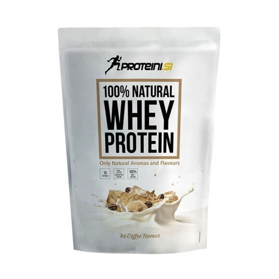 Proteini v prahu 100 % Natural Whey Proteini.si, Ice Coffee, 500 g