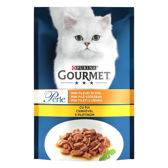 Hrana za mačke Gourmet perle s piščanecem in zelenjavo, Purina, 85 g