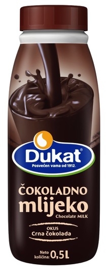 Mleko, temna čokolada, Dukat, palstenka, 0,5 l