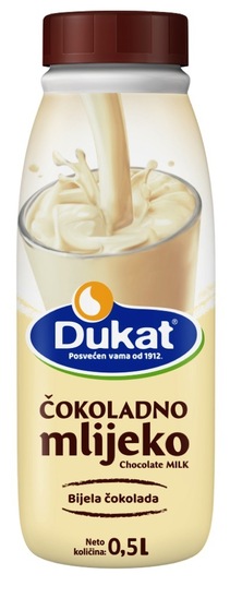 Mleko, bela čokolada, Dukat, palstenka, 0,5 l