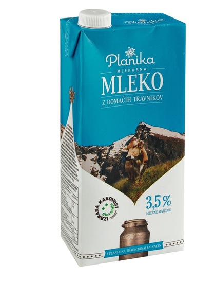 Trajno mleko, 3,5% m.m., Planika, 1 l