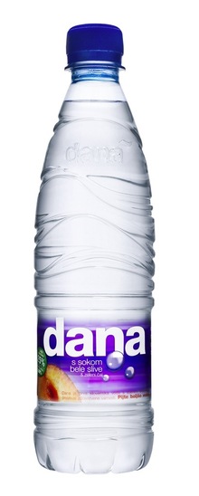 Negazirana voda z okusom, bela sliva, Dana, 0,5 l