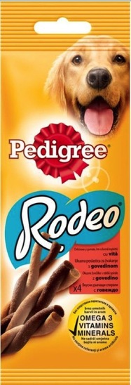 Prigrizek za pse Rodeo z govedino, Pedigree, 70 g