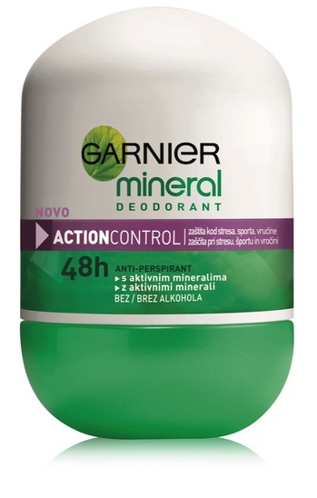 Deodorant Action Control roll on, Garnier, 50 ml