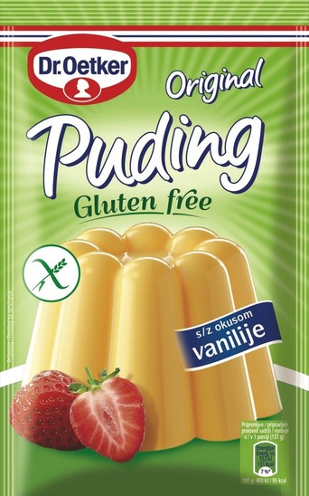 Puding z okusom vanilije, brez glutena, Dr. Oetker, 38 g