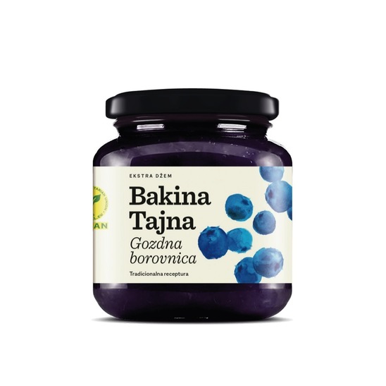 Extra borovničev džem, Bakina Tajna, 375 g
