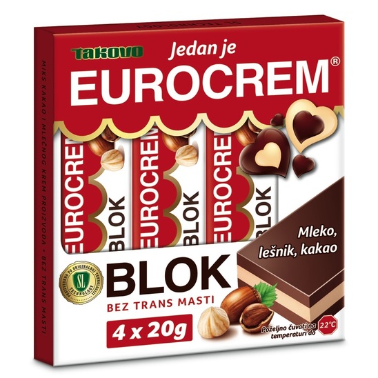 Čokolada Blok, Eurocrem, 80 g