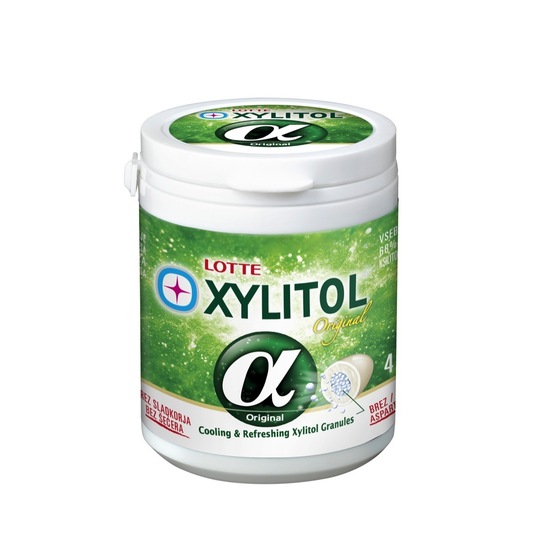 Žvečilni gumi Xylitol Alpha Original, Lotte, 86 g