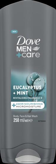 Gel za prhanje Men Eucalyptus in Mint, Dove, 250 ml