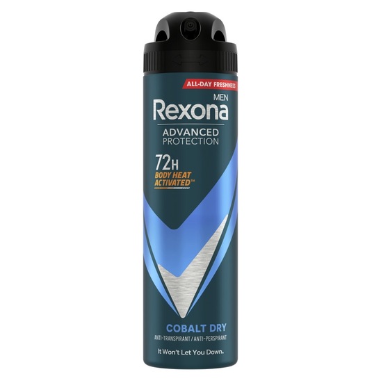 Moški deodorant, Advanced Protection Cobalt Dry spraj, Rexona, 150 ml