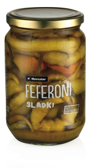 Nepekoči feferoni, Mercator, 600 g