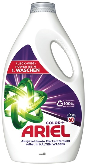 Detergent za pranje perila Color+, Ariel, 60 pranj, 3 l