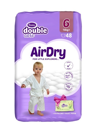 Plenice Violeta Duble Care Air Dry 6 Junior Plus (16 kg +), 48 kosov