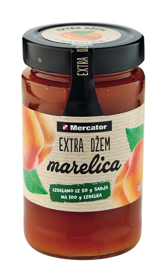 Ekstra marelični džem, Mercator, 450 g