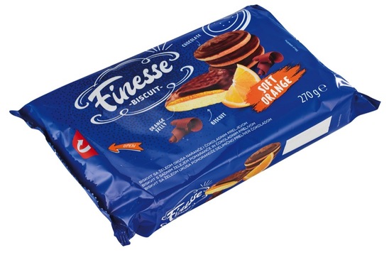 Biskvit s sadnim želejem pomaranče, Finesse, 270 g