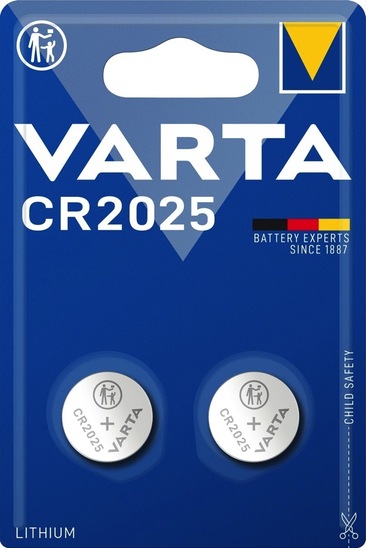 Specialni baterijski vložek Varta, CR2025 Lithium, 2/1