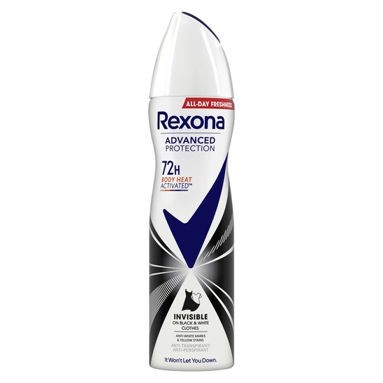 Deodorant Advanced Protection Invisible B & W sprej, Rexona, 150 ml