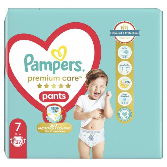 Hlačne plenice, S7, Pampers Premium, 27/1