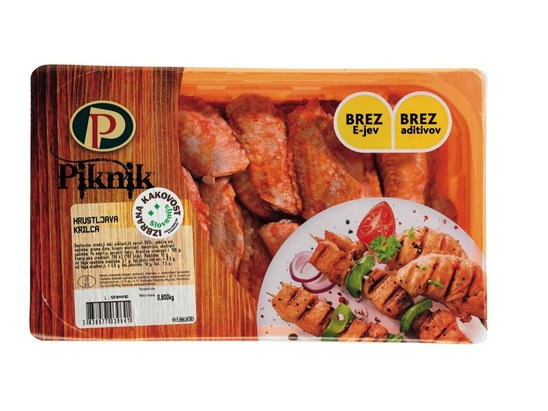 Piščančja hrustljava krilca, Piknik, 800 g, IK