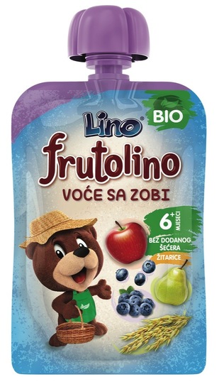 Bio kaša Frutolino, sadje in oves, Lino, 100 g