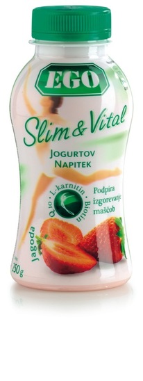 Jogurt Slim&Vital jagoda, Ljubljanske Mlekarne, 250 g
