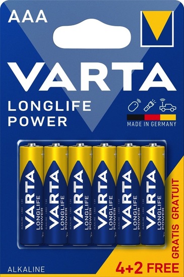 Baterijski vložek Varta, High Energy AAA, 4 + 2 gratis