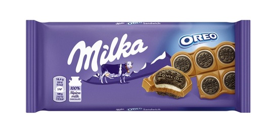 Čokolada Oreo, Milka, 92 g