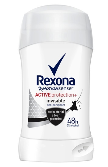 Deodorant, antibacterial + invisible white stick, Rexona, 40 ml