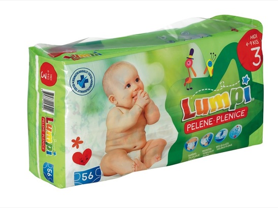 Plenice Lumpi midi 3 (4-9 kg), 56 kosov