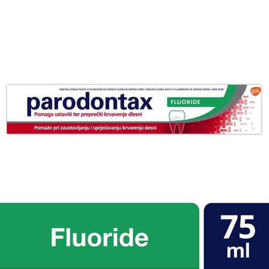 Dnevna zobna pasta Parodontax Fluoride za nego krvavečih dlesni, s fluoridom, 75ml