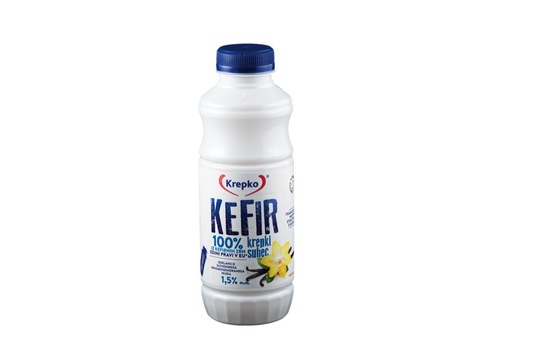Kefir Krepki suhec, vanilija, 1,5 % m.m., Krepko, 500 g
