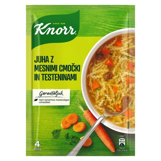 Juha z mesnimi cmočki in testeninami, Knorr, 50 g