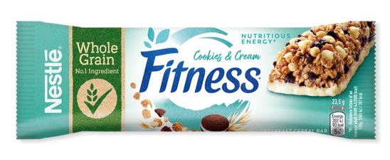 Žitna ploščica Fitness, Cookies & Cream, Nestle, 23,5 g