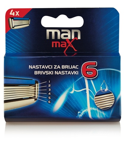 Brivski vložki 6, Man Max, 4 kosi