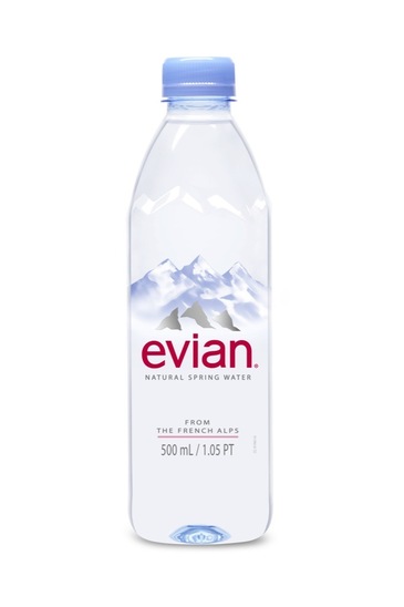 Negazirana izvirska voda, Evian, 0,5 l
