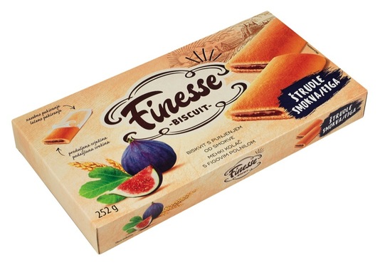 Keksi štrudle, figa, Finesse, 252 g