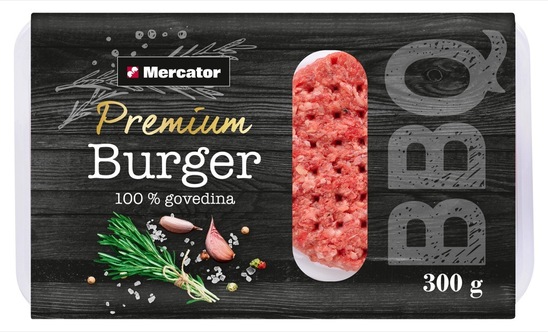 Burger Premium, Mercator, 300 g
