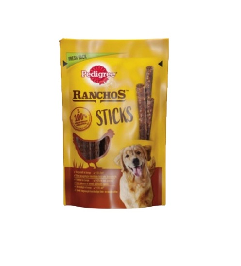 Prigrizek za pse Ranchos palčke, piščanec, Pedigree, 60 g