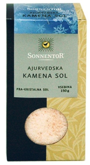 Ajurvedska fina kamena sol, Sonnentor, 150 g
