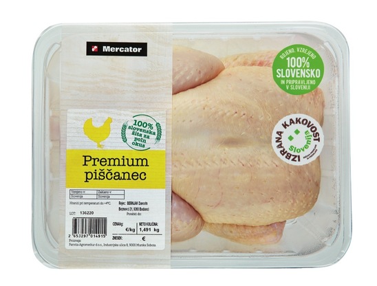 Piščanec Premium, Mercator, pakirano, IK