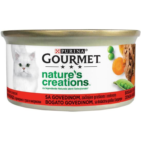 Hrana za mačke Nature's Creations, govedina, Gourment Purina, 85 g