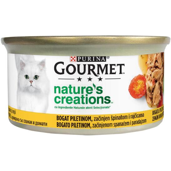 Hrana za mačke Nature's Creations, piščanec, Gourment Purina, 85 g