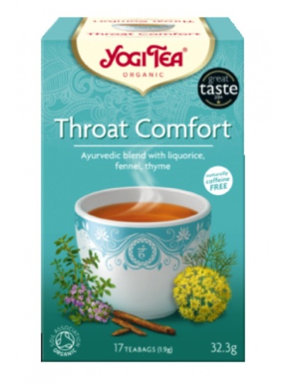 Bio čaj, Throath comfort, Yogi, 32,3 g