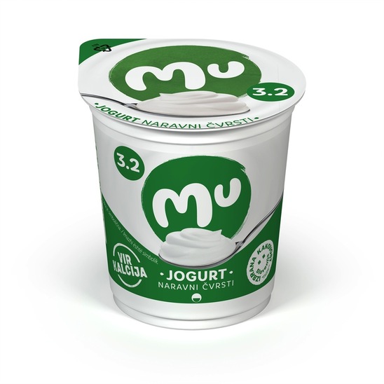 Navadni jogurt, 3,2 % m.m., Mu, 180 g