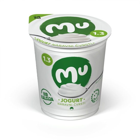 Navadni jogurt, 1,3 % m.m., Mu, 180 g