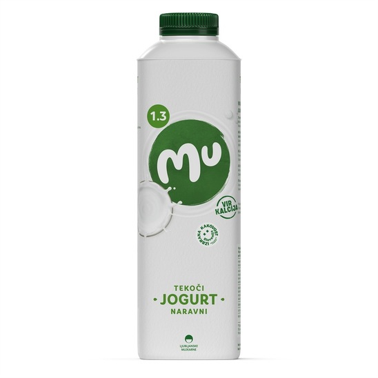 Navadni jogurt, 1,3 % m.m., Mu, 1 l