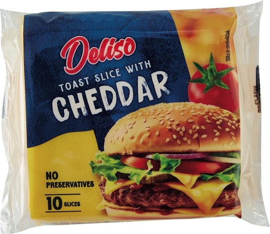 Topljeni sir Cheddar v lističih, Deliso, 200 g