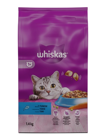 Hrana za mačke Adult, tunina, Whiskas, 1,4 kg