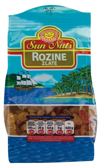 Rozine zlate, Sun Nuts, 250 g