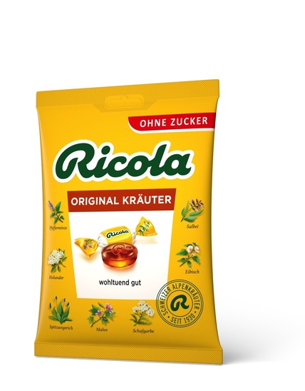 Zeliščni bonboni, original, Ricola, 75 g